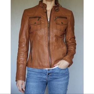 Michael Kors Tan Leather Jacket